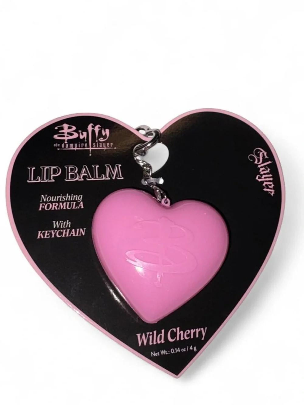 Buffy the Vampire Slayer y2k mall goth Heart Lip Balm keychain -🎀🖤